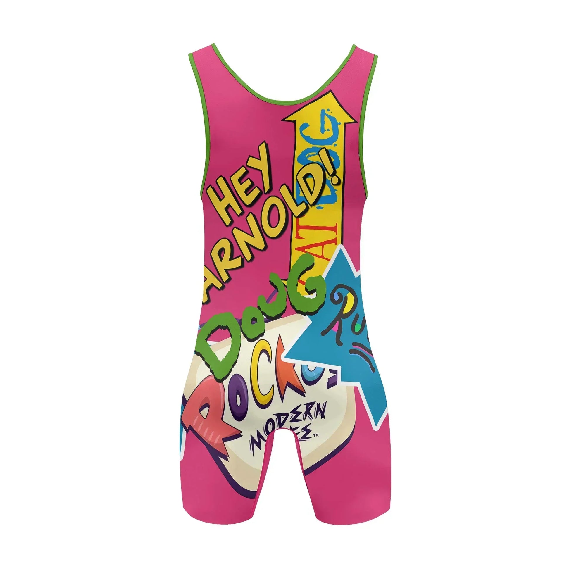 Pop Art Rocket Energy Pink Wrestling Singlet