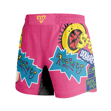 Pop Art Rocket Energy Pink Grappling Shorts