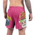 Pop Art Rocket Energy Pink Grappling Shorts
