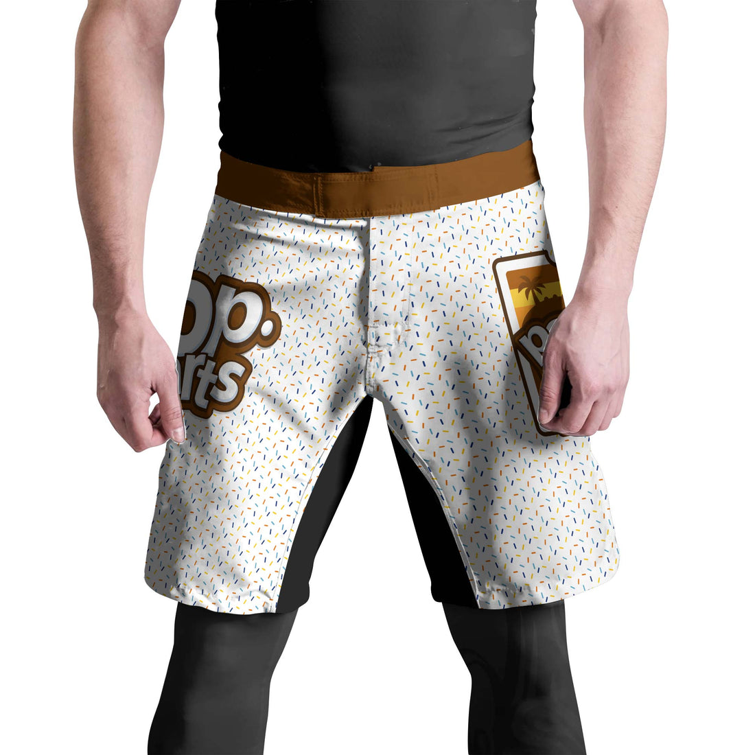 Pop Tarts Brown Fight Shorts