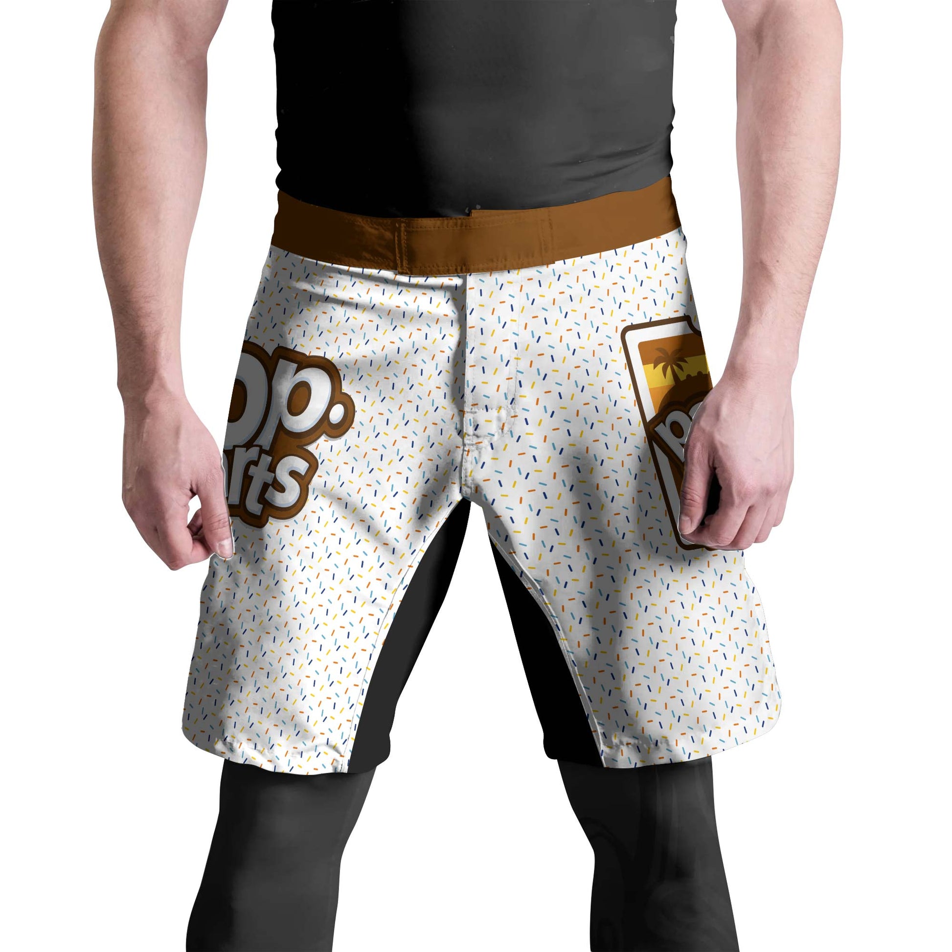 Pop Tarts Brown Fight Shorts