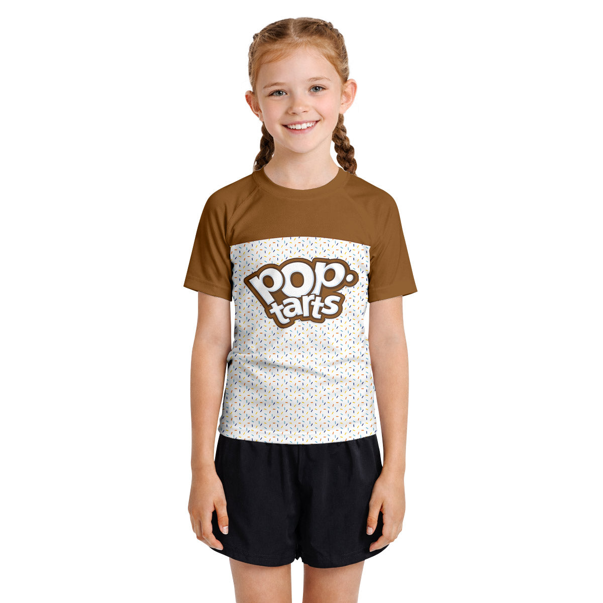 Pop Tarts Brown Kids Rash Guard