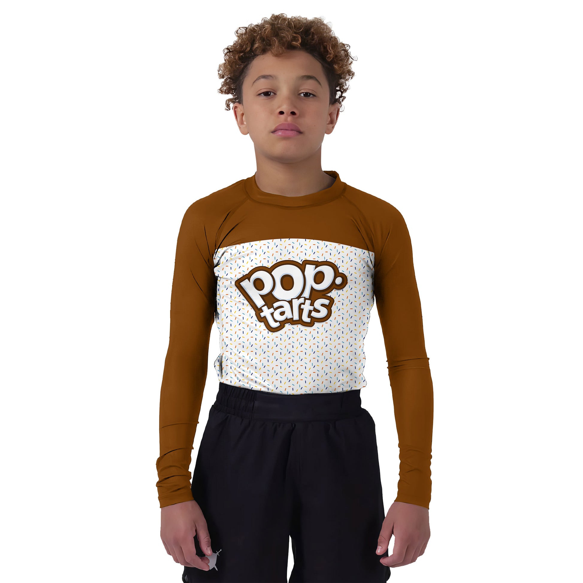 Pop Tarts Brown Kids Rash Guard