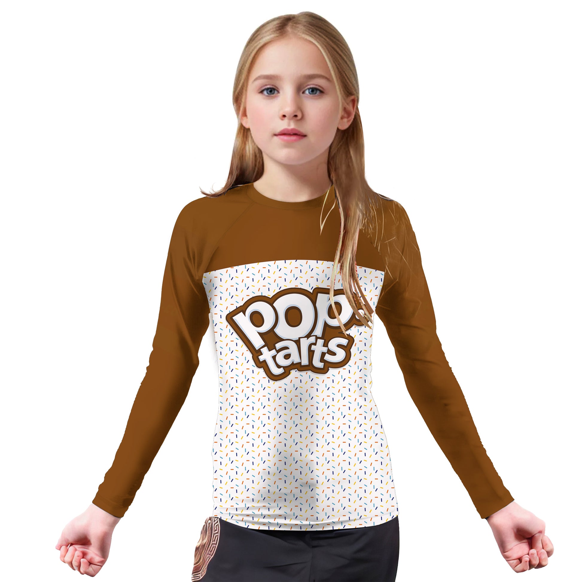 Pop Tarts Brown Kids Rash Guard