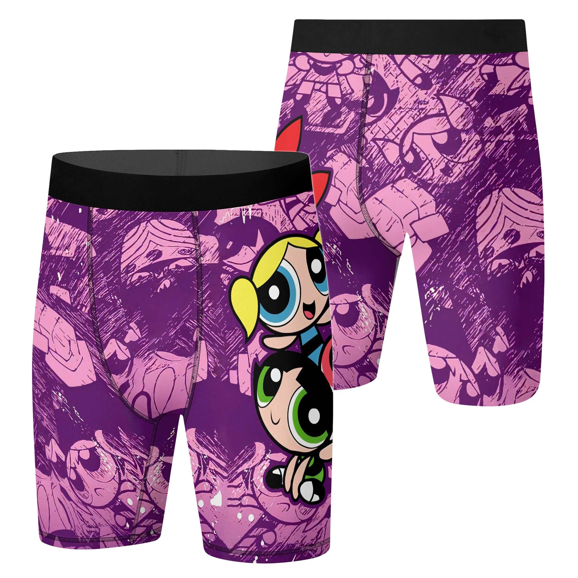 Powerpuff Girl Trio Violet Compression Shorts