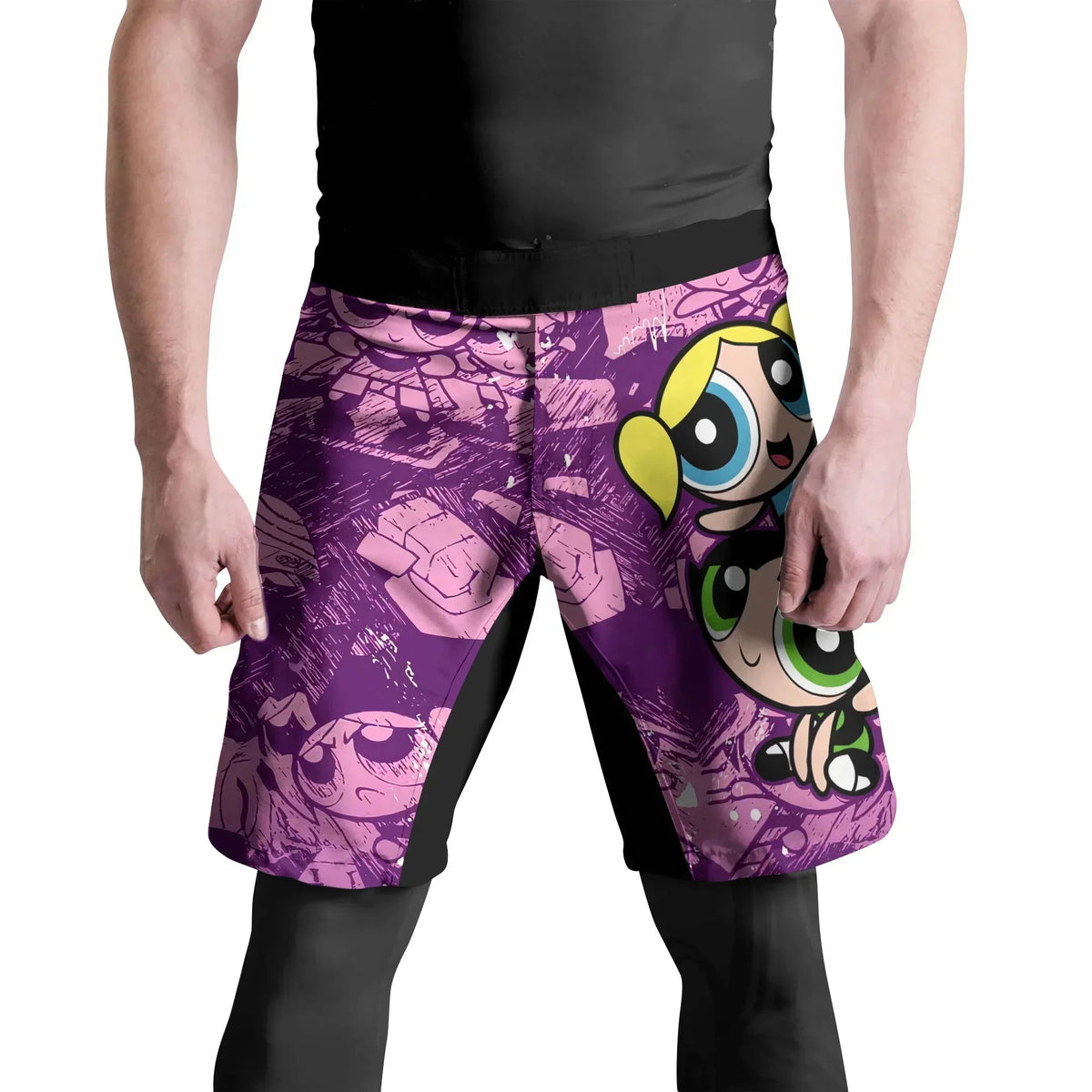 Powerpuff Girl Trio Violet Fight Shorts – Durable Fight Shorts