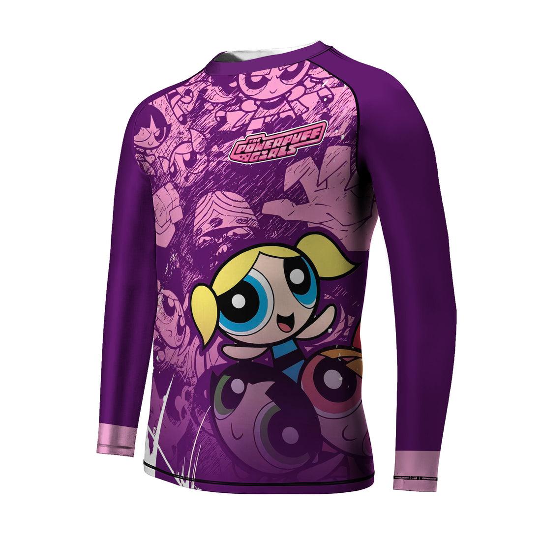Powerpuff Girl Trio Violet Kids Rash Guard