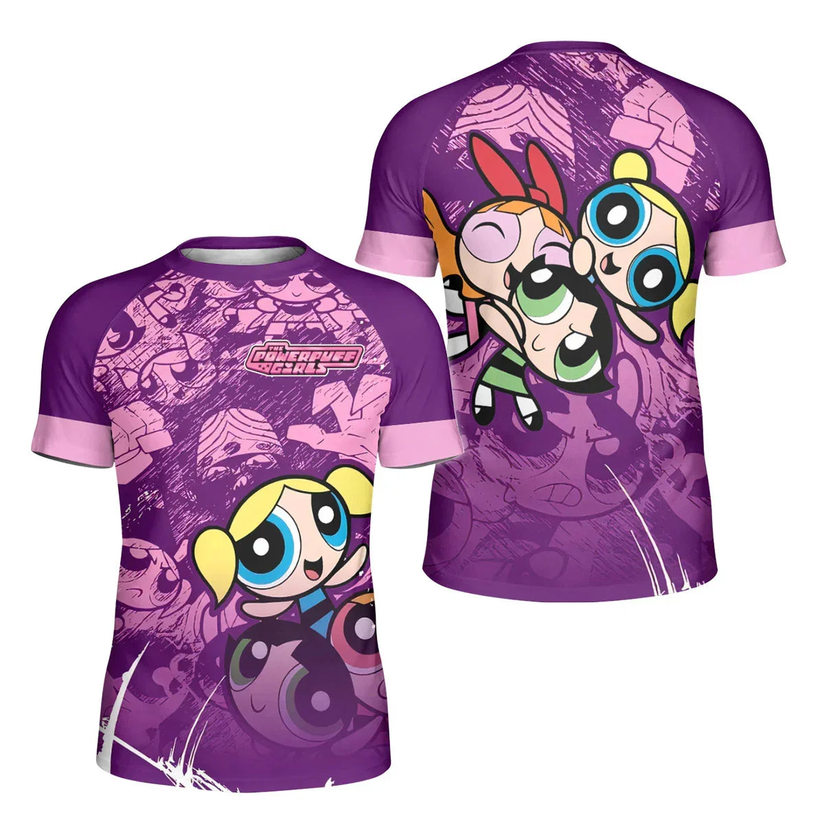 Powerpuff Girl Trio Violet Kids Rash Guard