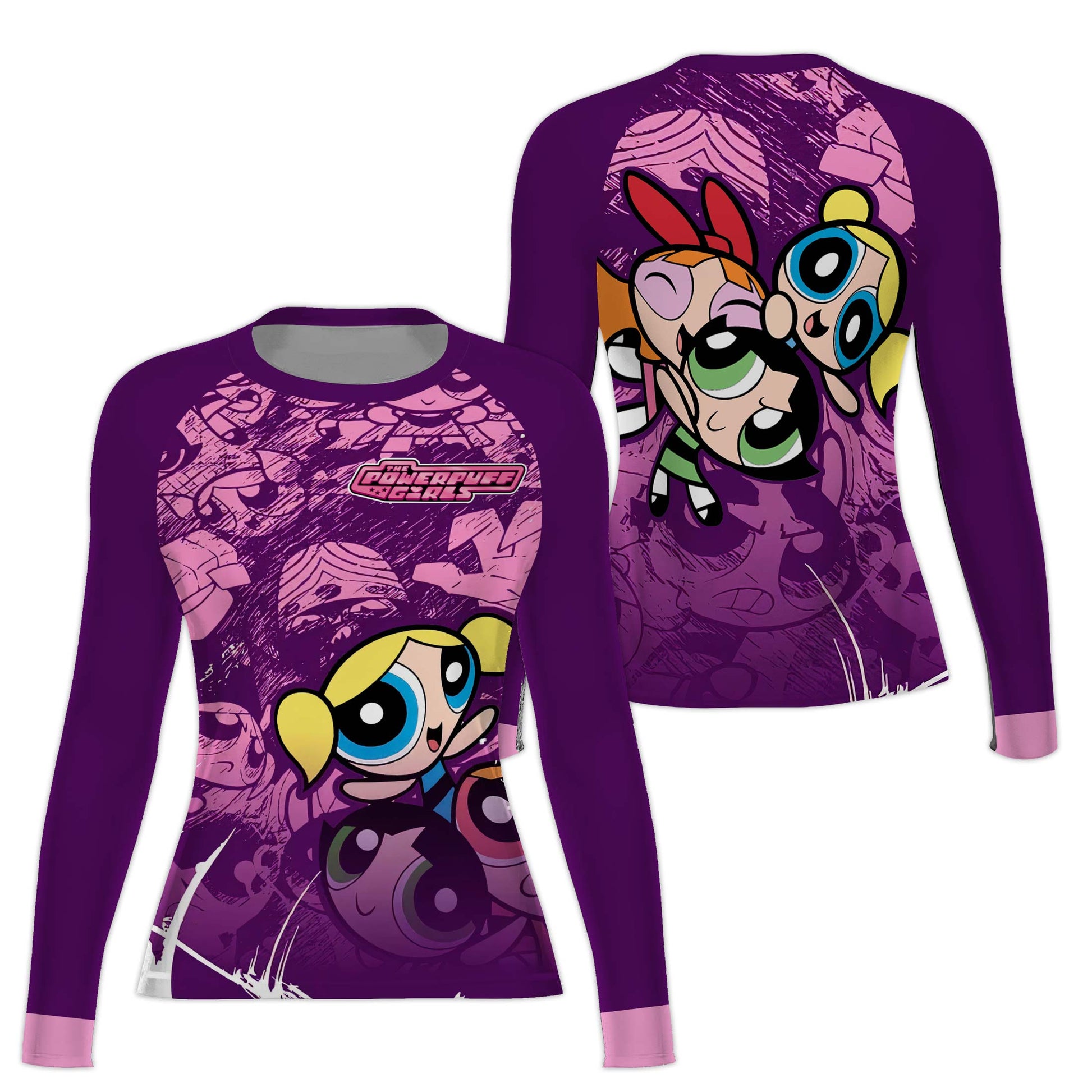 Powerpuff Girl Trio Violet Rash Guard