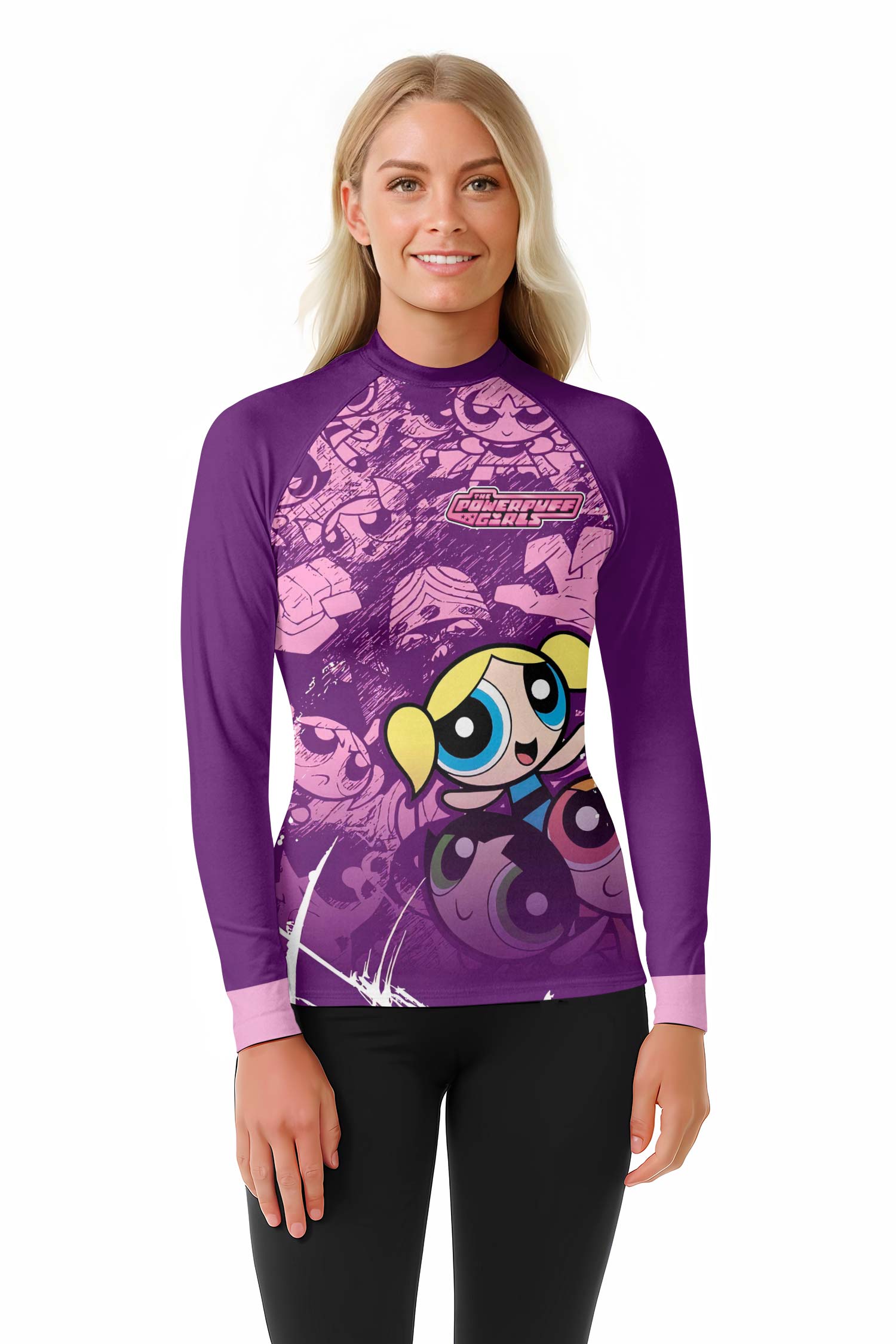 Powerpuff Girl Trio Violet Rash Guard