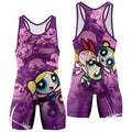 Powerpuff Girl Trio Violet Wrestling Singlet