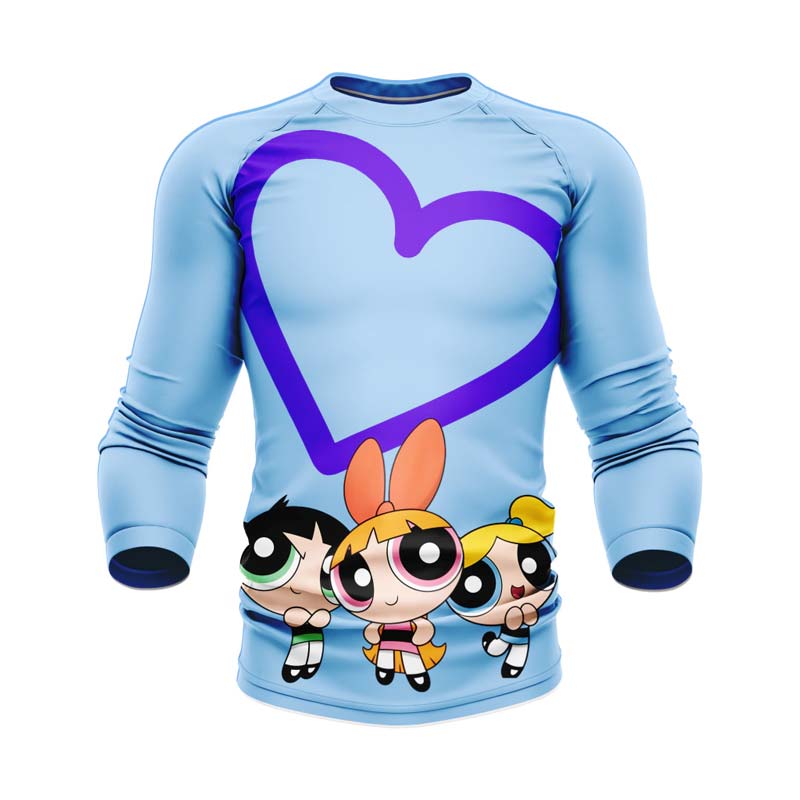 Powerpuff Girls Heart Long Sleeve Rash Guard