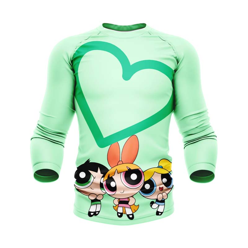 Powerpuff Girls Heart Long Sleeve Rash Guard