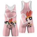 Powerpuff Girls Heart Wrestling Singlet