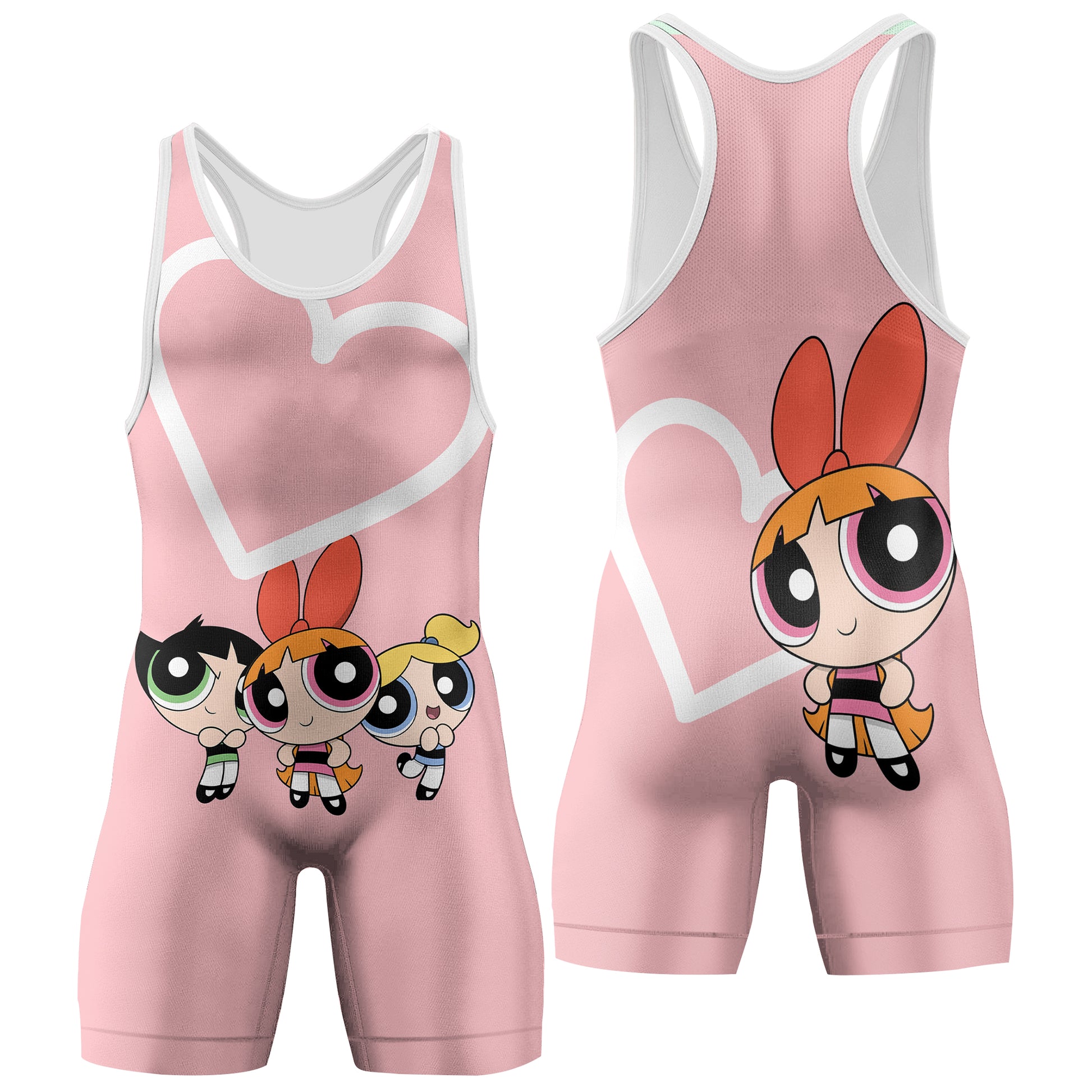 Powerpuff Girls Heart Wrestling Singlet