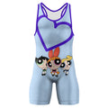 Powerpuff Girls Heart Wrestling Singlet