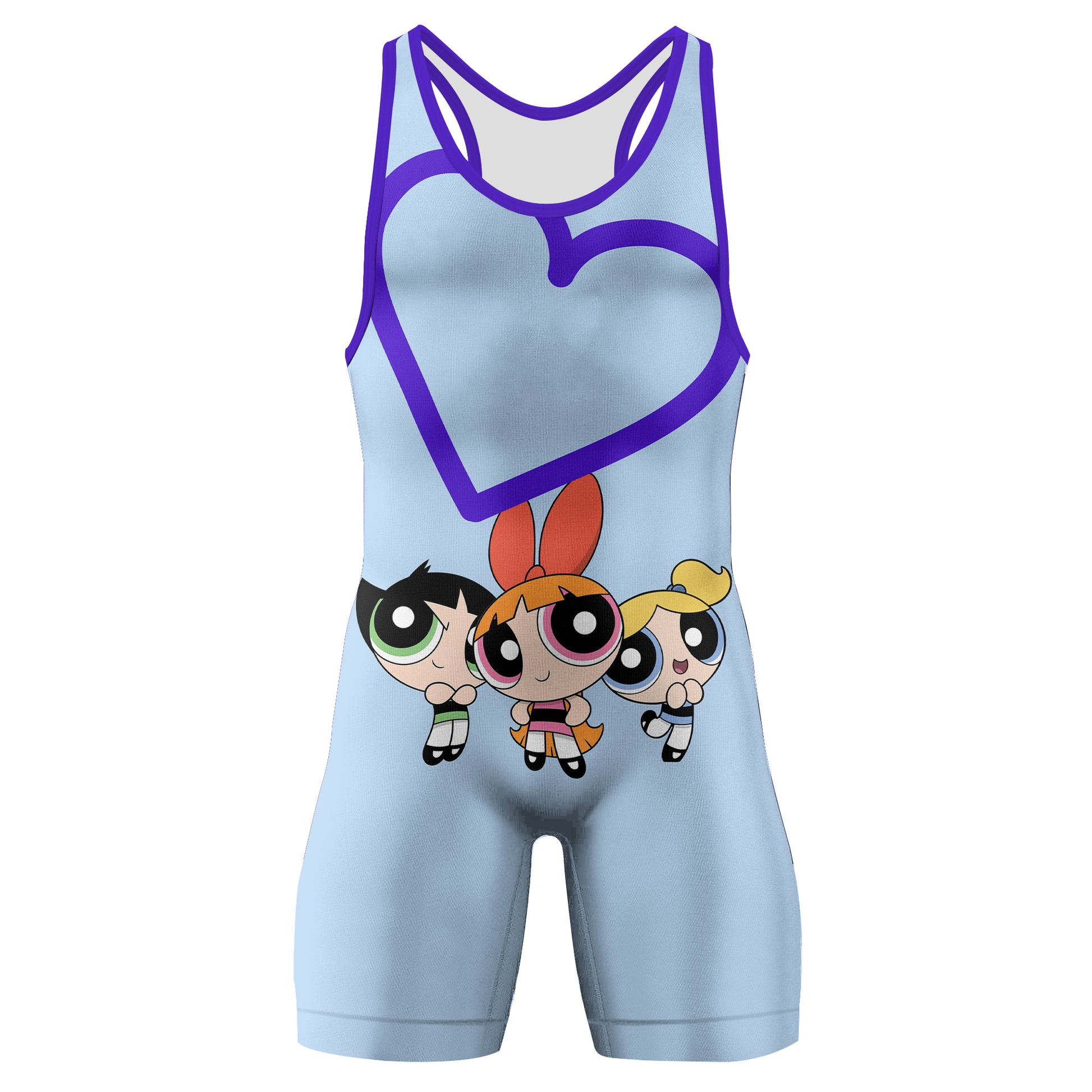 Powerpuff Girls Heart Wrestling Singlet