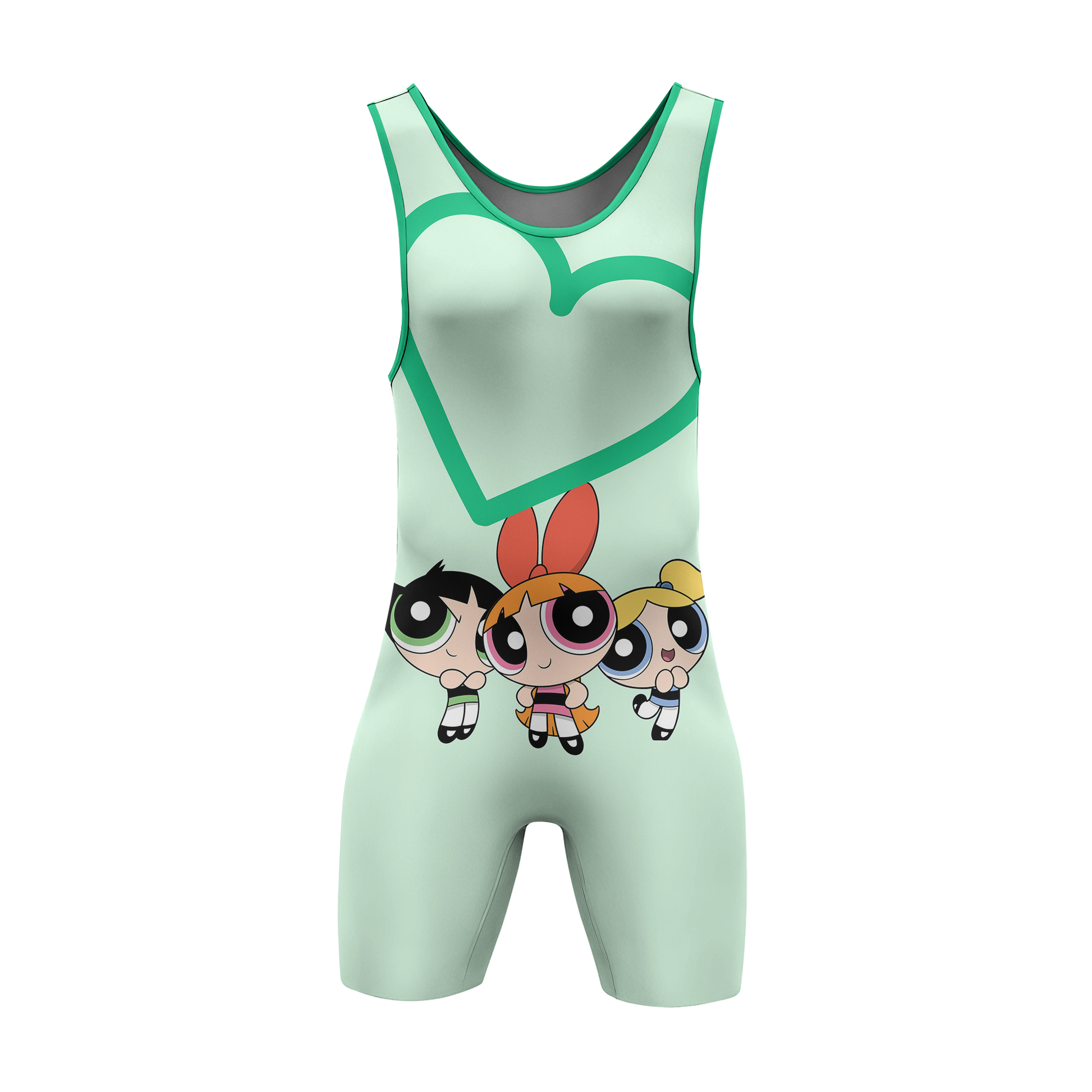 Powerpuff Girls Heart Wrestling Singlet