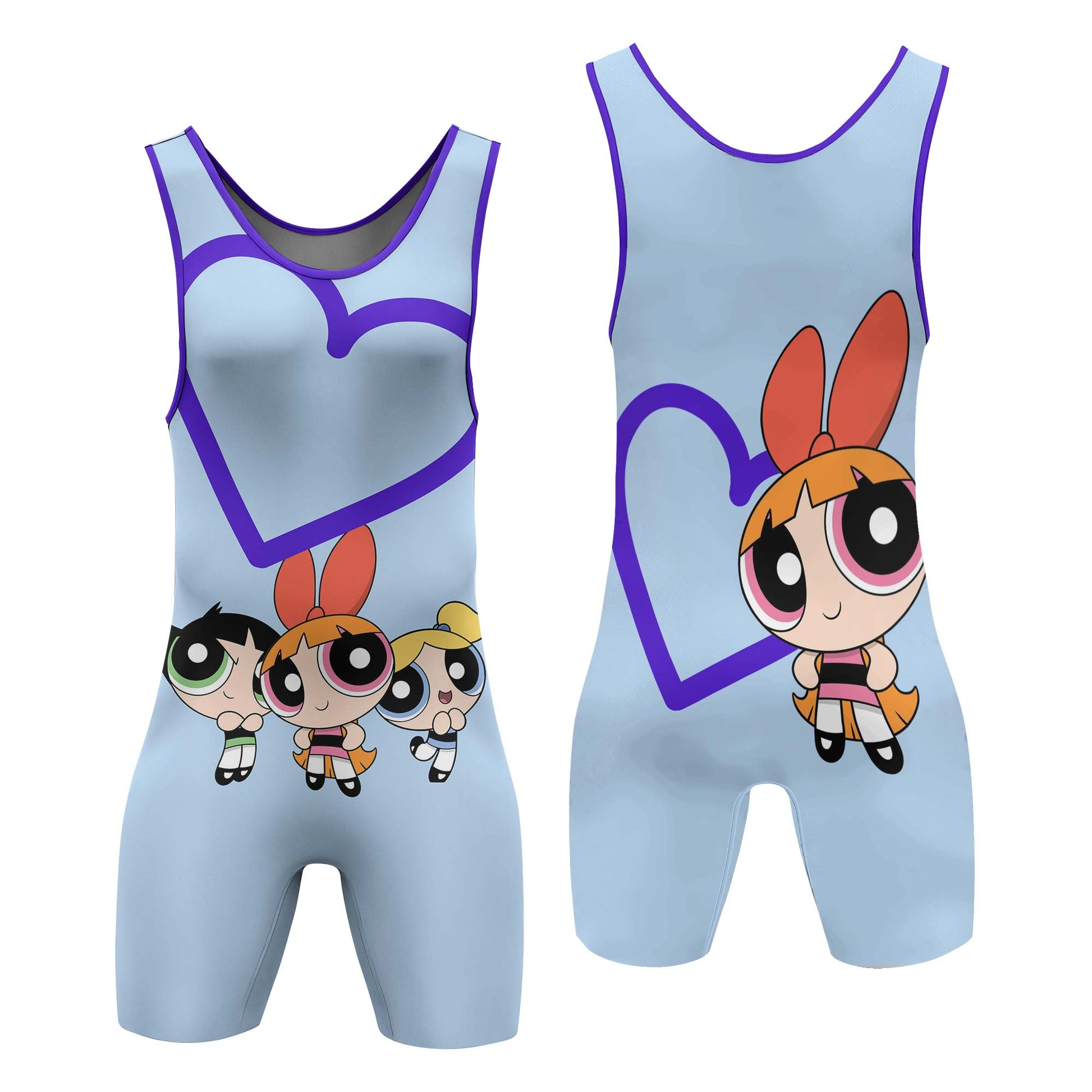 Powerpuff Girls Heart Wrestling Singlet
