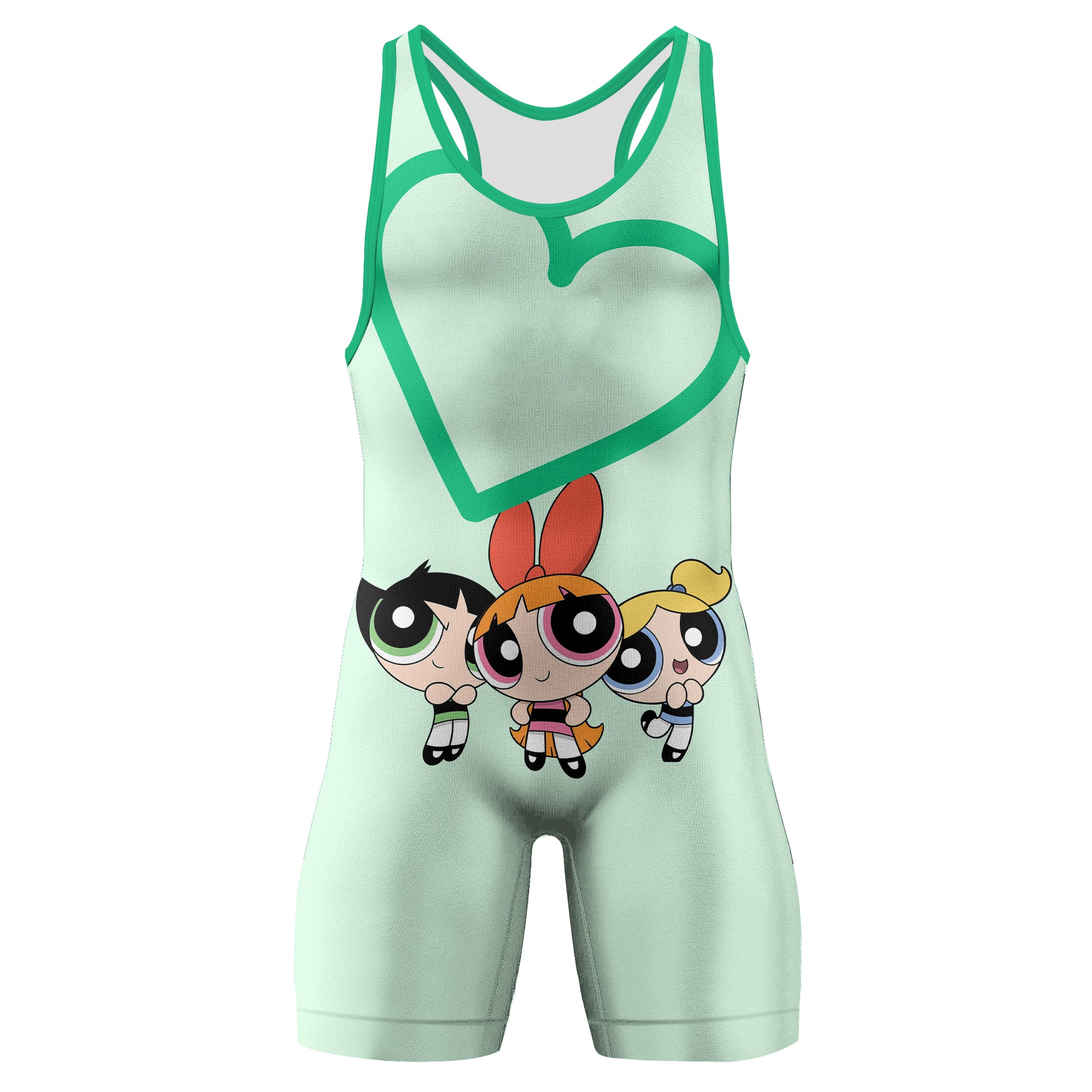 Powerpuff Girls Heart Wrestling Singlet