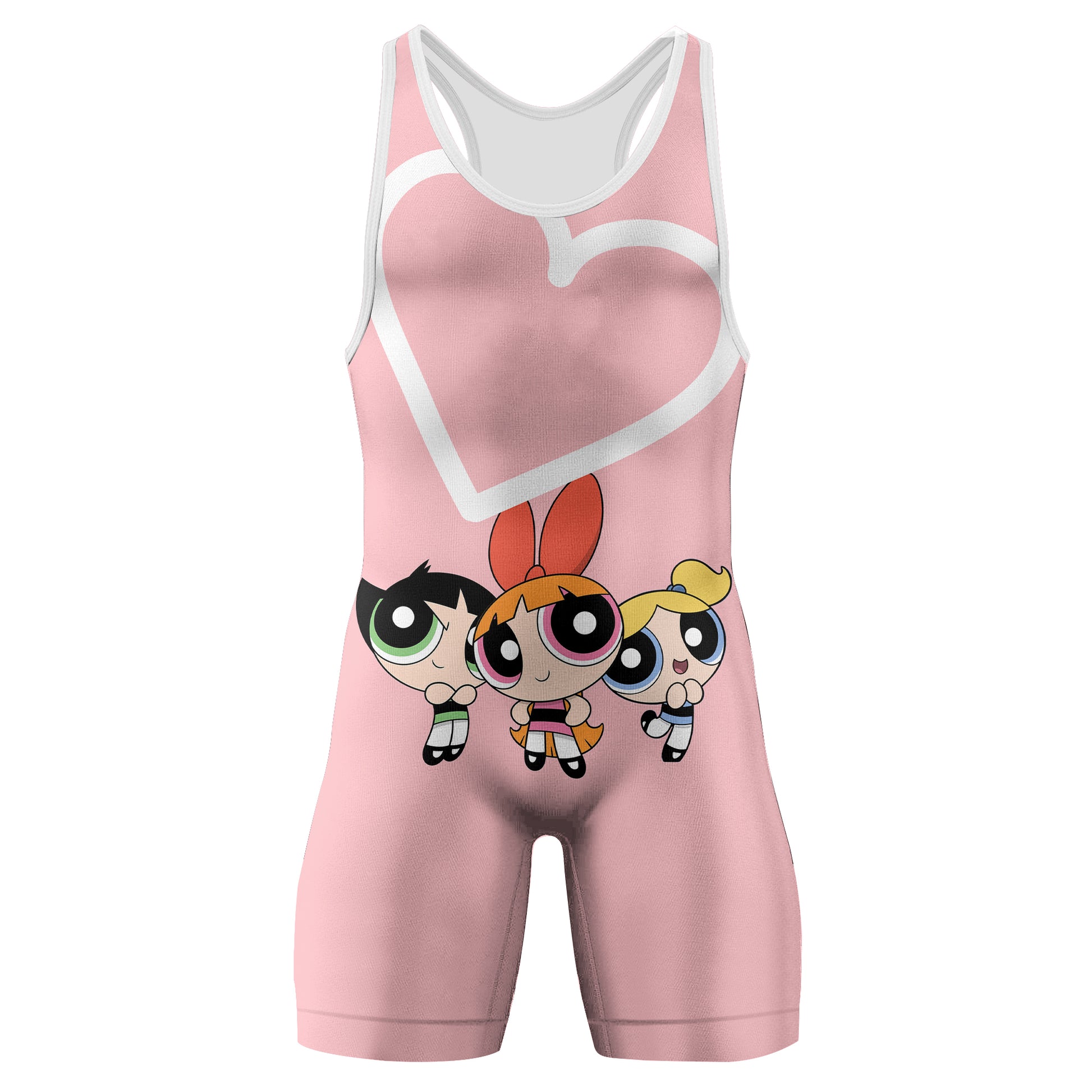 Powerpuff Girls Heart Wrestling Singlet