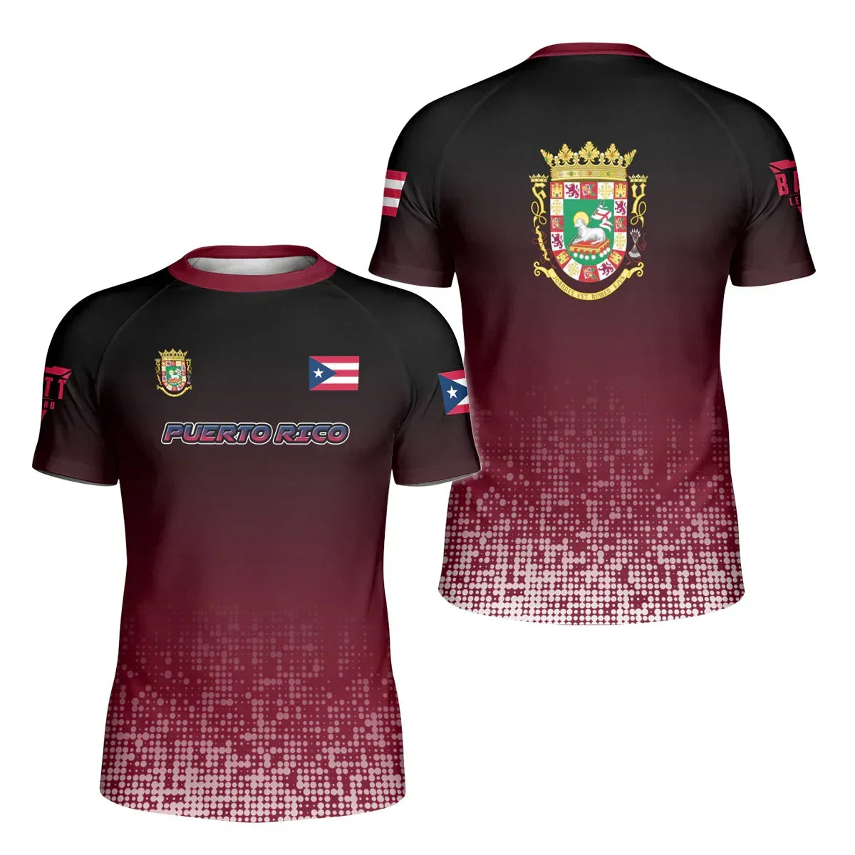 Puerto Rico Halftone Kids Rash Guard