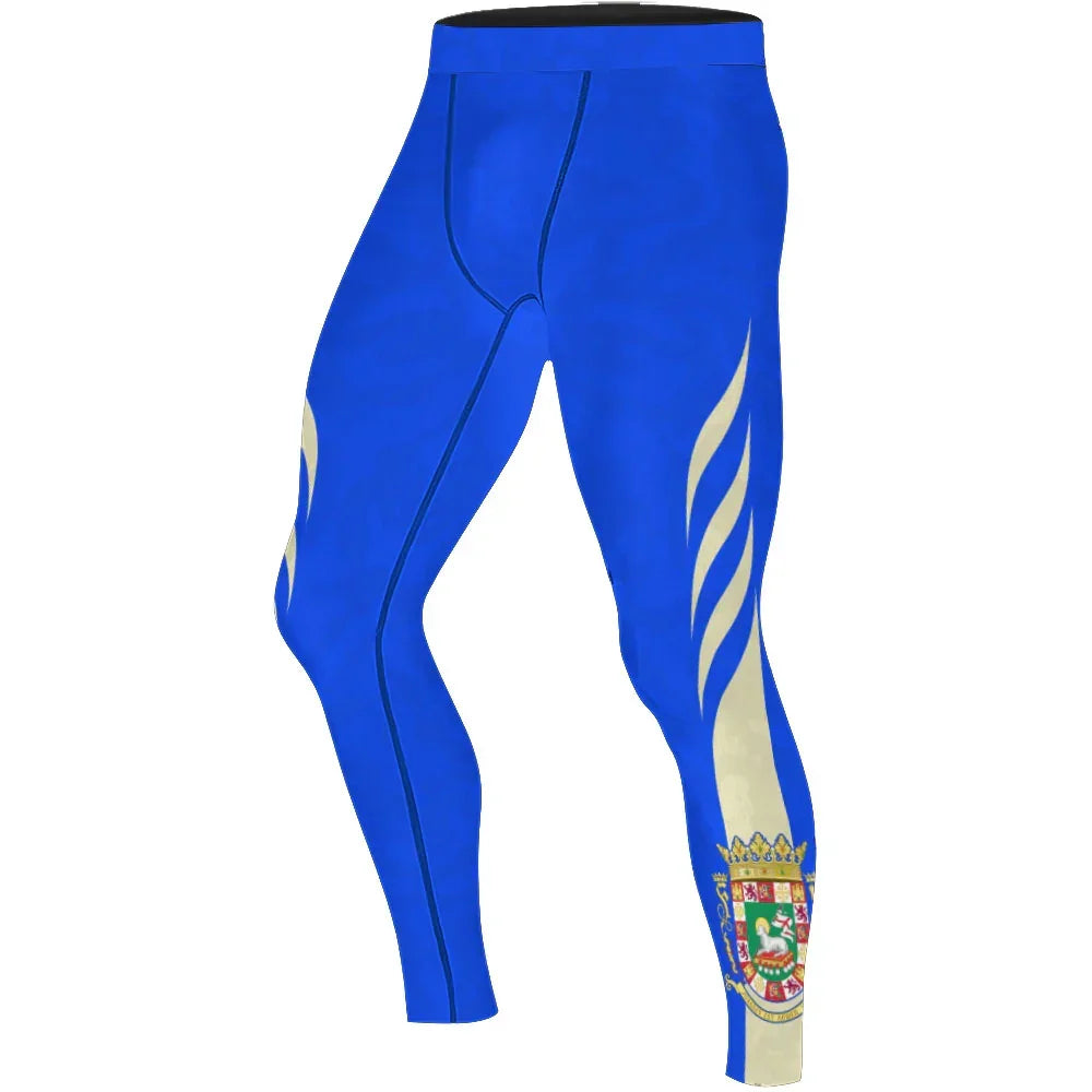 Puerto Rico Heritage Force Men's Compression Leggings