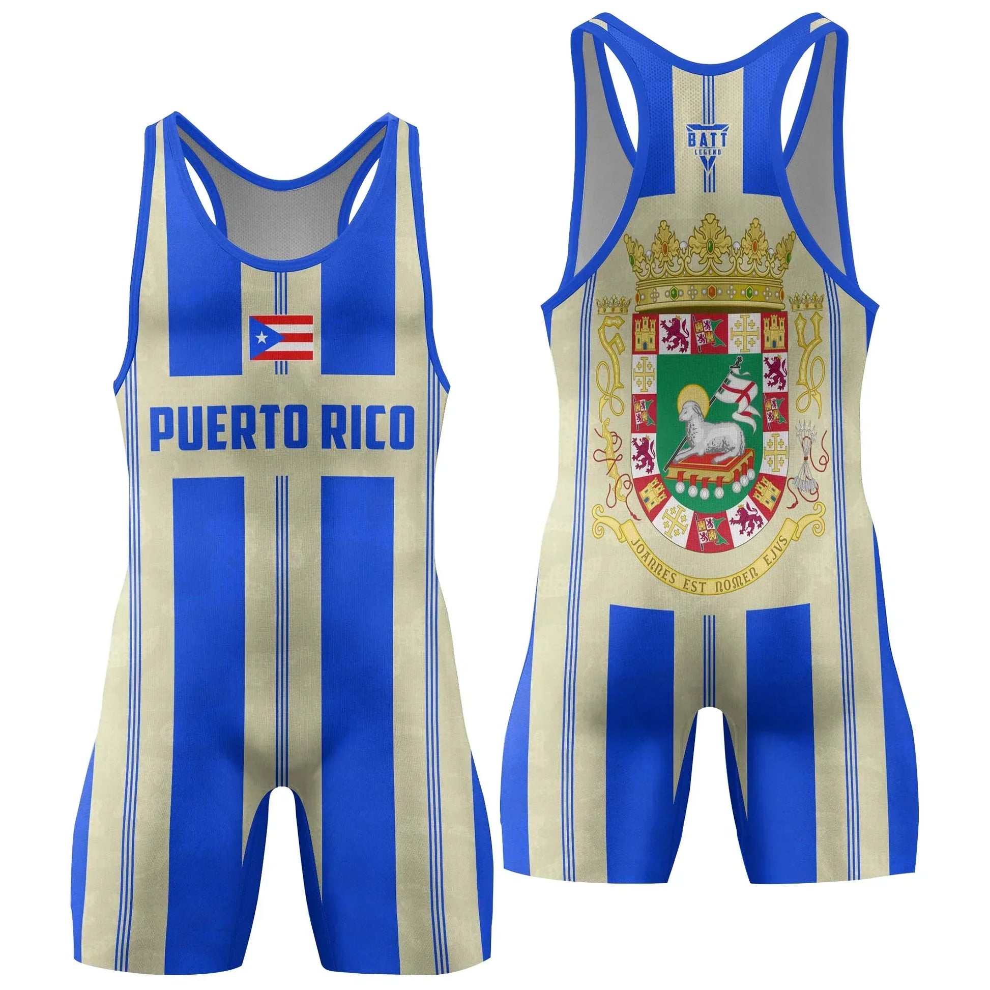Puerto Rico Heritage Force Wrestling Singlet
