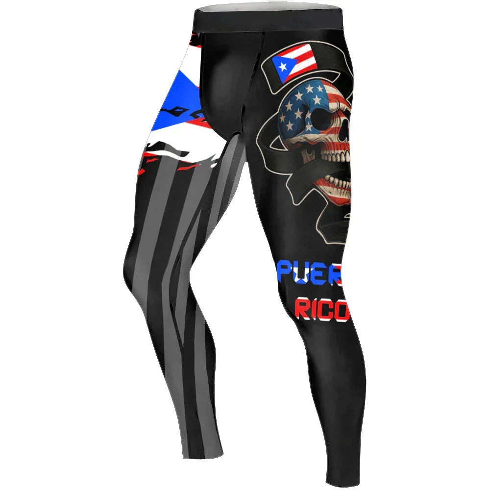 Puerto Rico Phantom Division Men's Compression Leggings