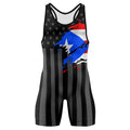 Puerto Rico Phantom Division Wrestling Singlet