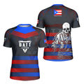 Puerto Rico Skull Fighter Kids Rash Guard