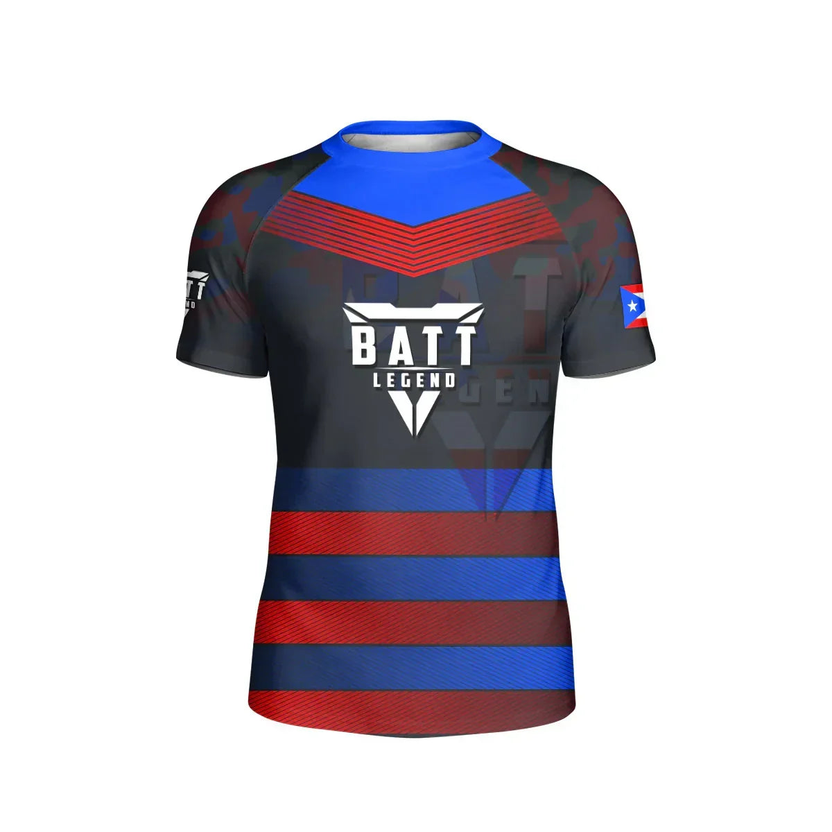 Puerto Rico Skull Fighter Kids Rash Guard