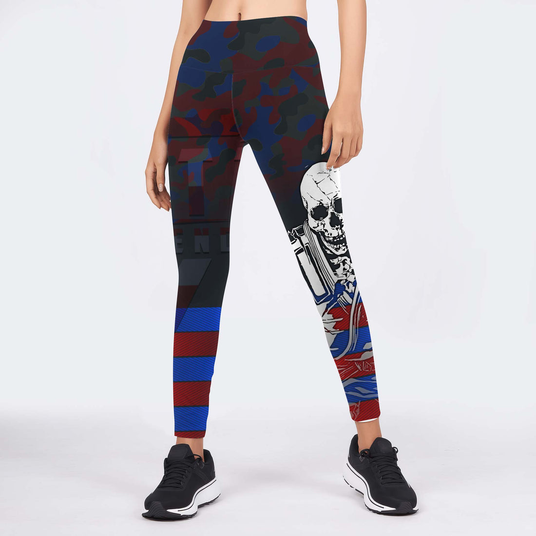 Puerto Rico Skull Fighter Leggings