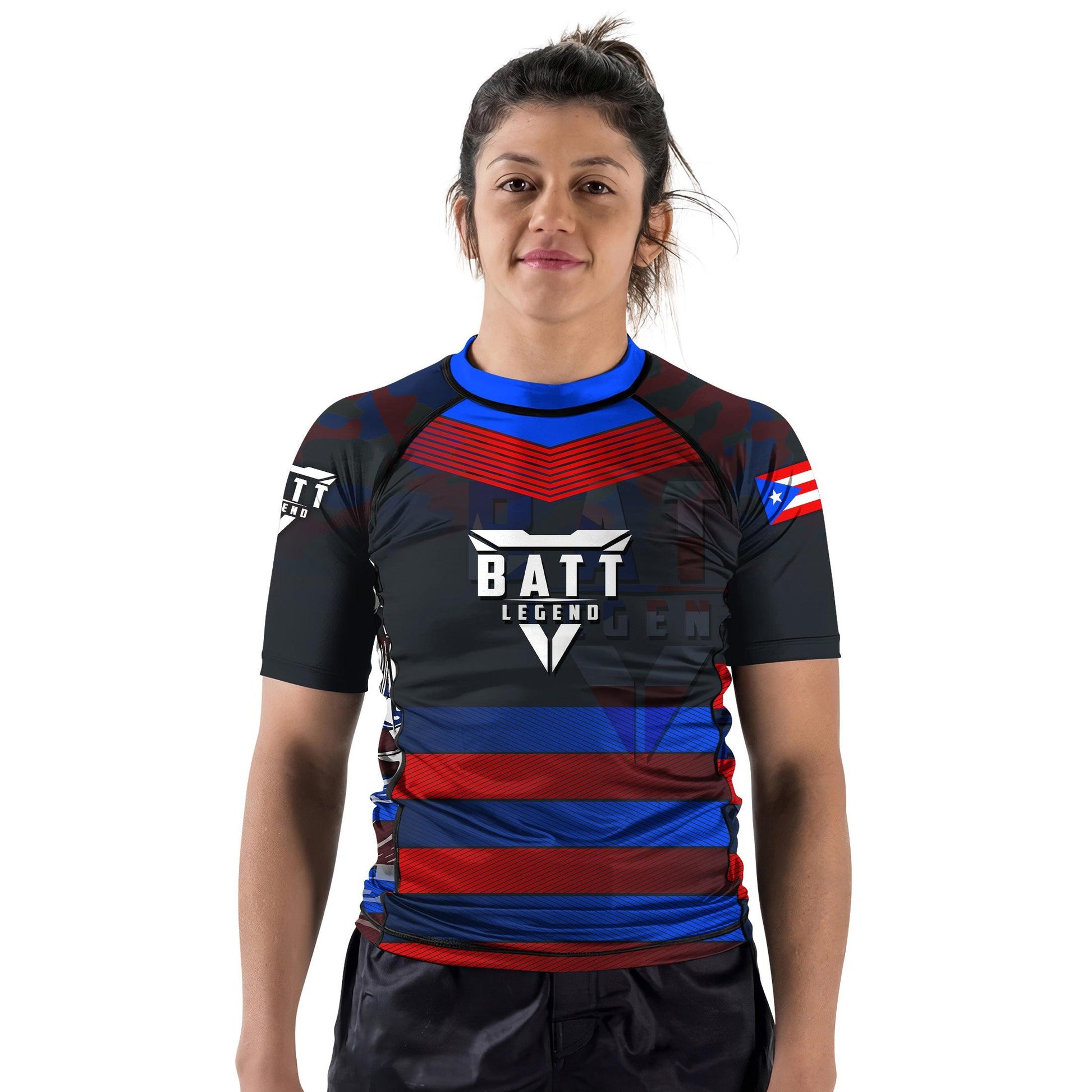 Puerto Rico Skull Fighter Rash Guard