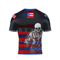 Puerto Rico Skull Fighter Rash Guard