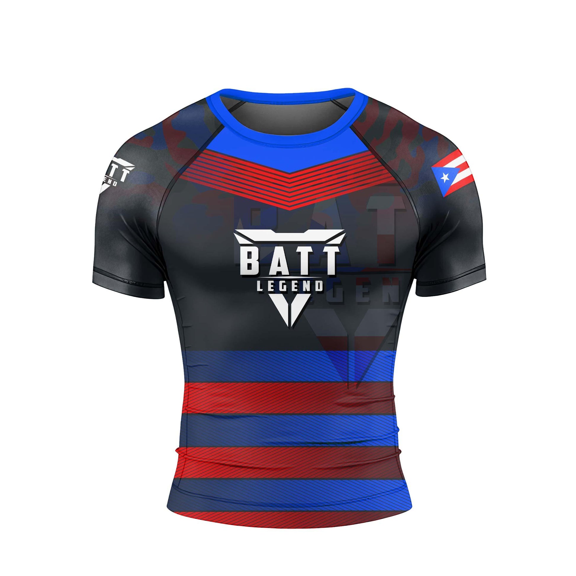 Puerto Rico Skull Fighter Rash Guard