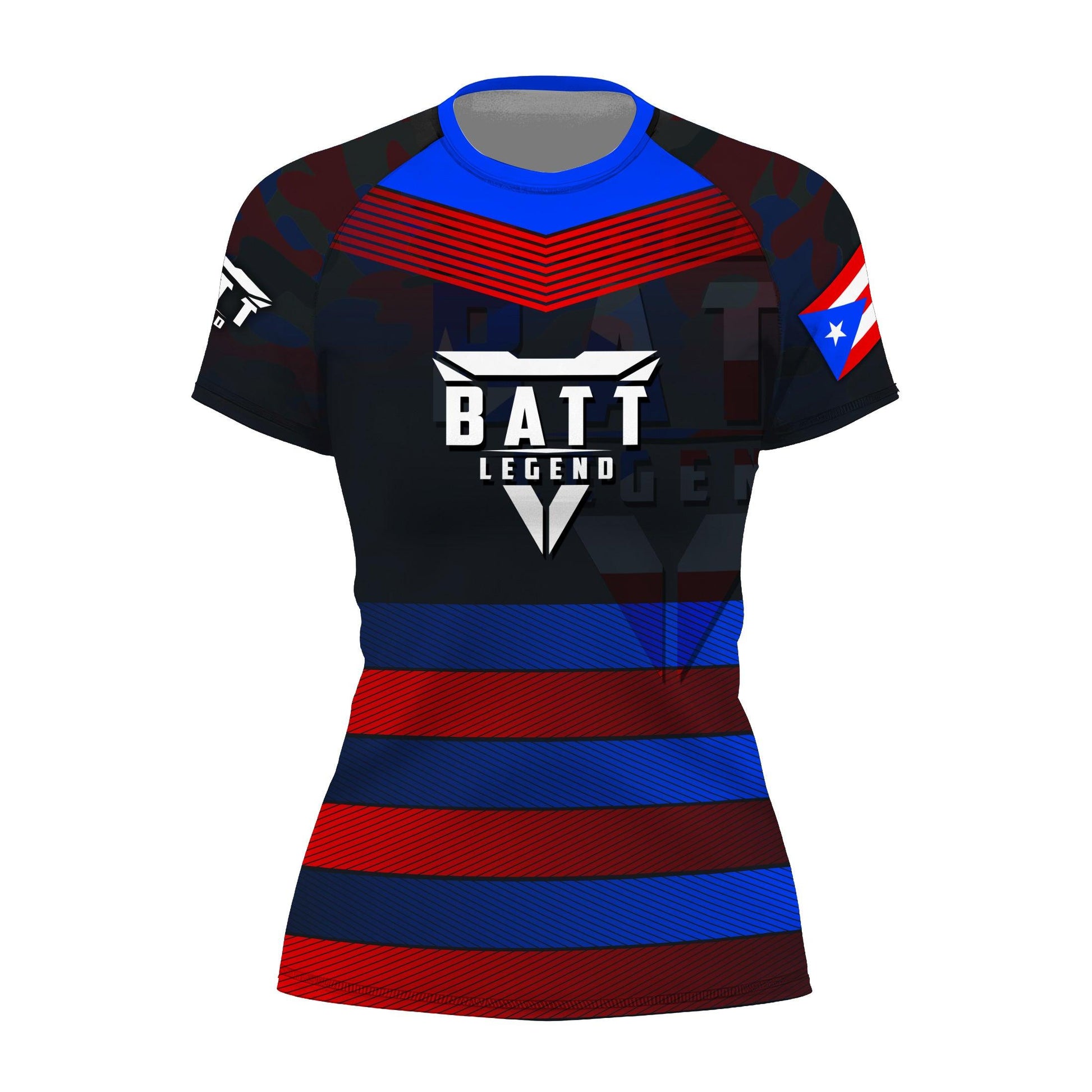 Puerto Rico Skull Fighter Rash Guard