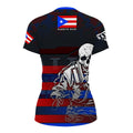 Puerto Rico Skull Fighter Rash Guard