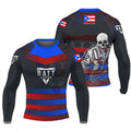 Puerto Rico Skull Fighter Rash Guard