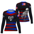 Puerto Rico Skull Fighter Rash Guard