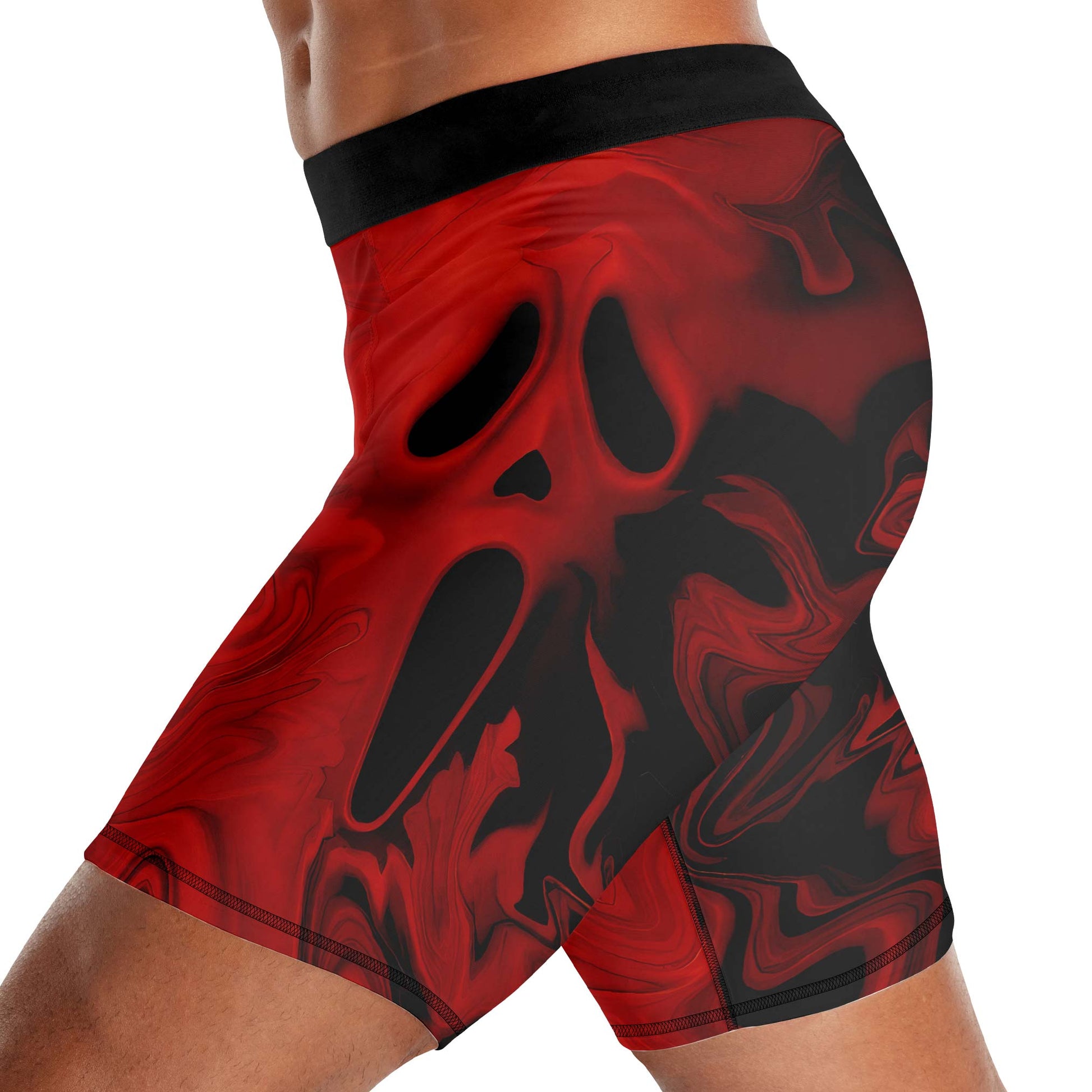 Red Ghostface Compression Shorts