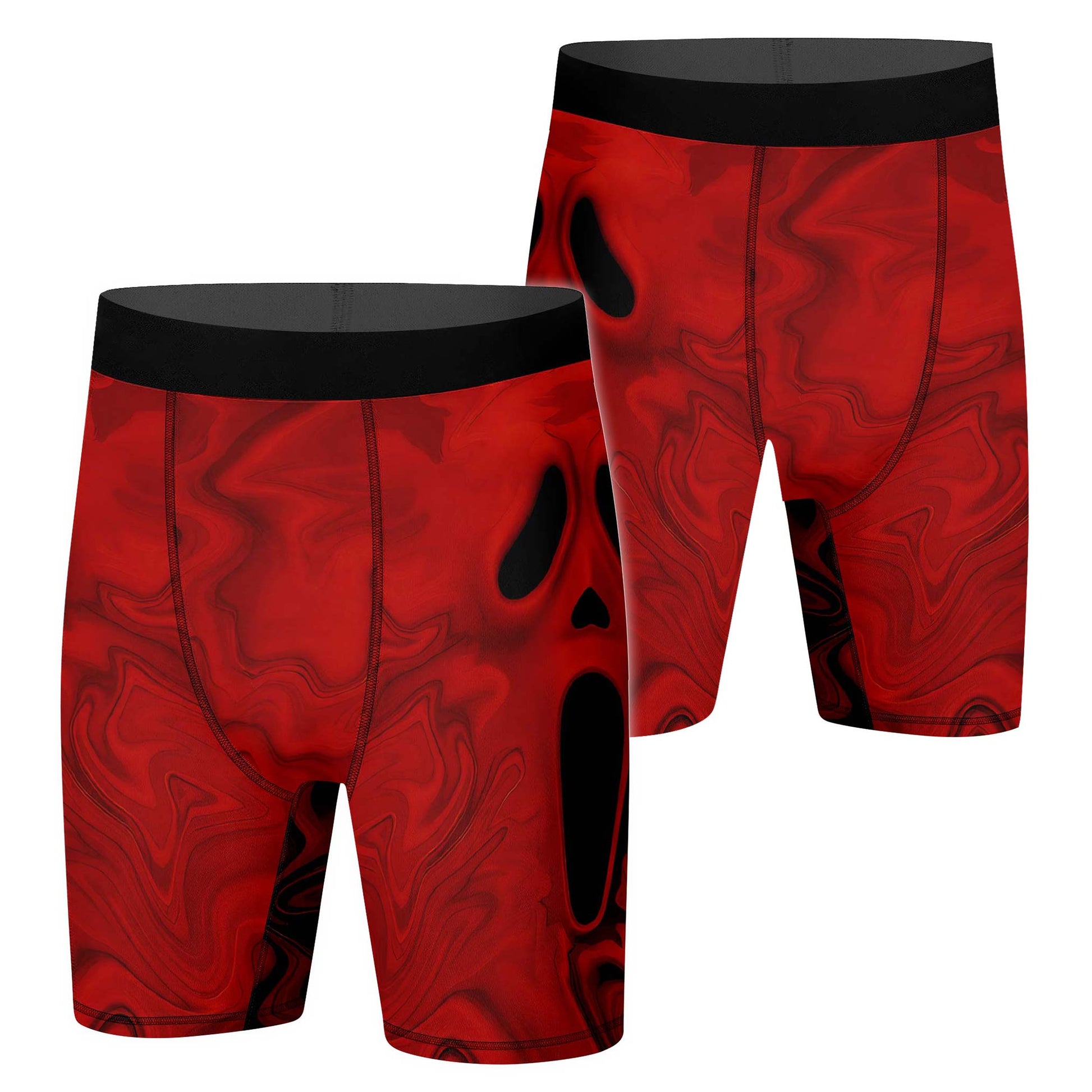 Red Ghostface Compression Shorts