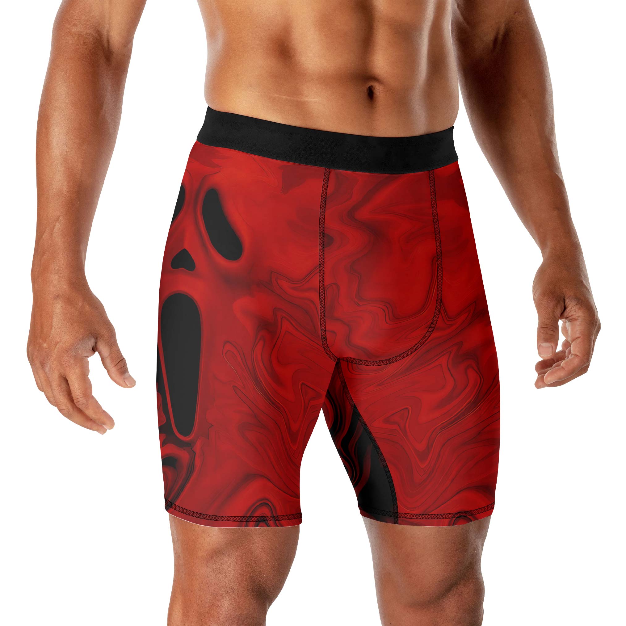 Red Ghostface Compression Shorts