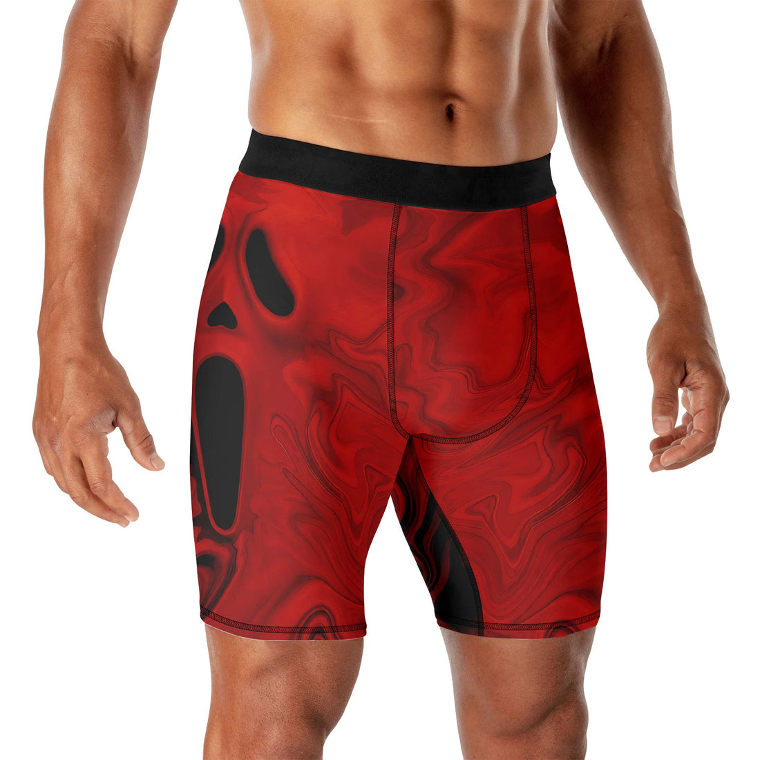 Red Ghostface Compression Shorts