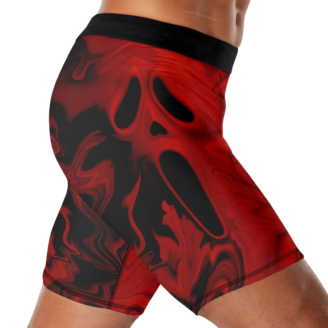 Red Ghostface Compression Shorts