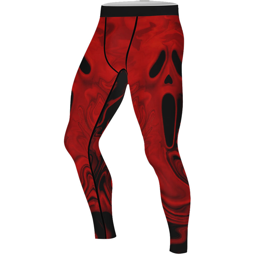 Red Ghostface Men's Compression Leggings