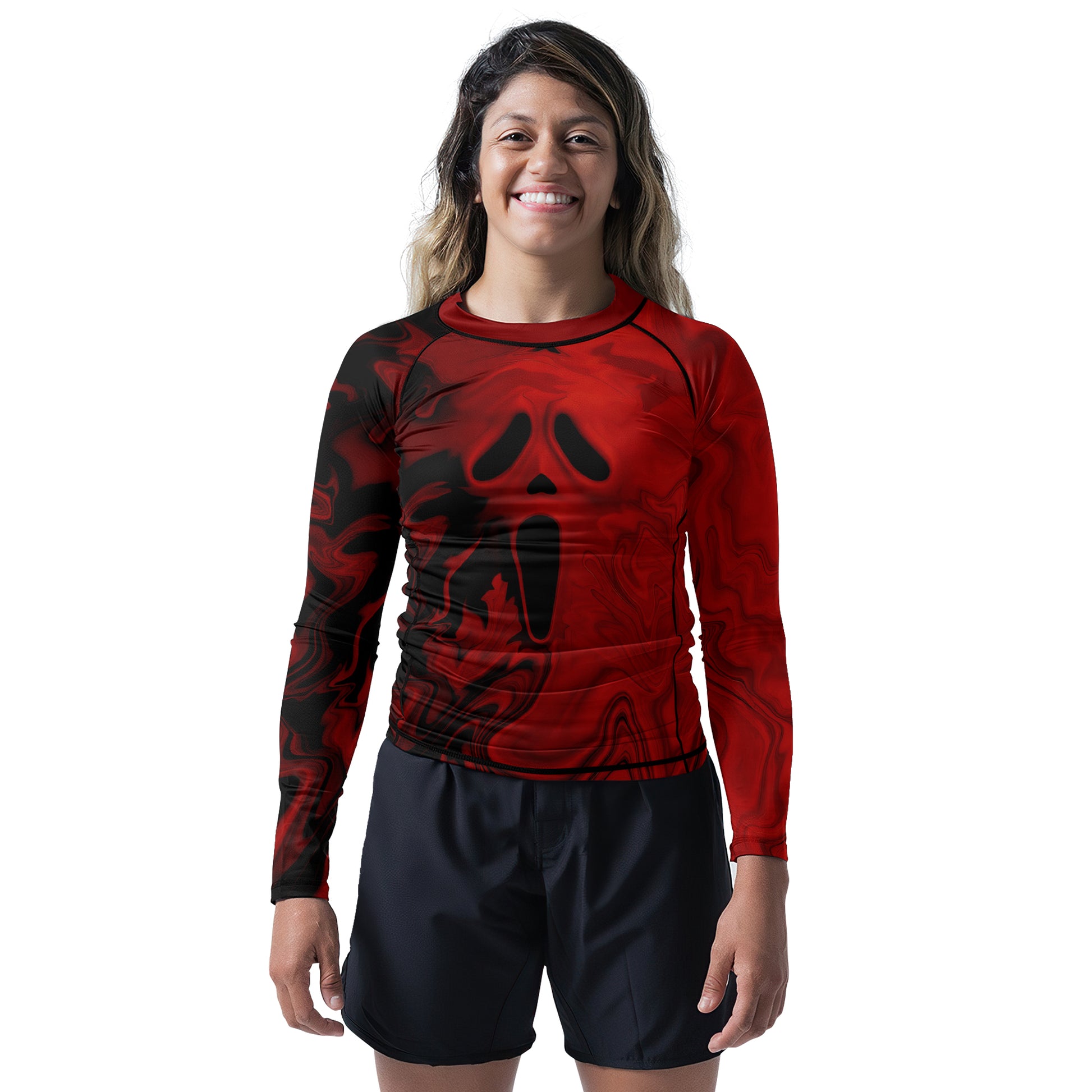 Red Ghostface Rash Guard