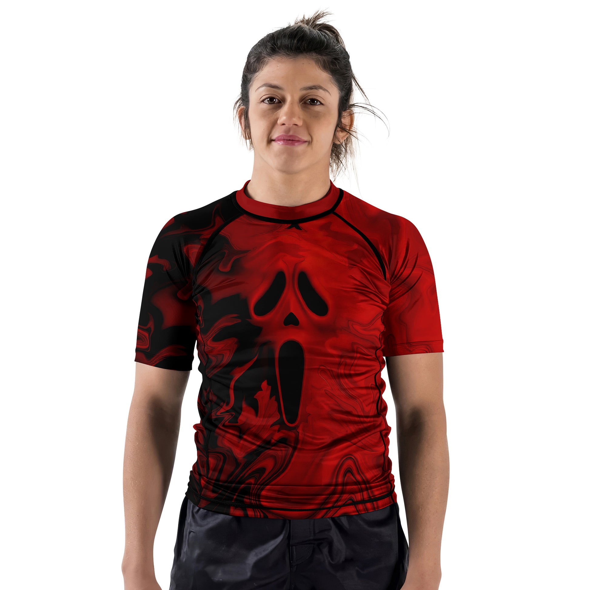Red Ghostface Rash Guard