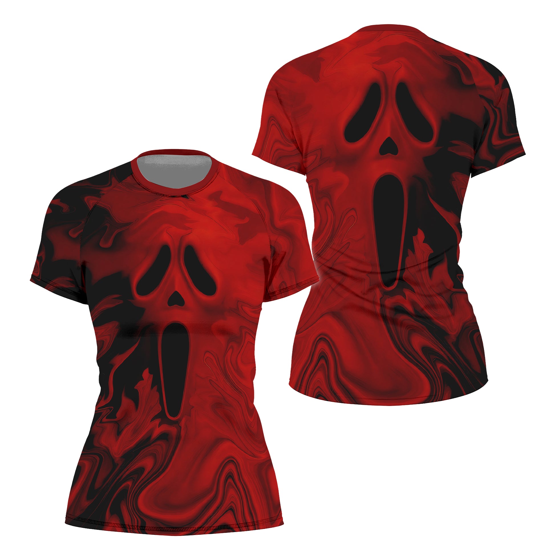 Red Ghostface Rash Guard