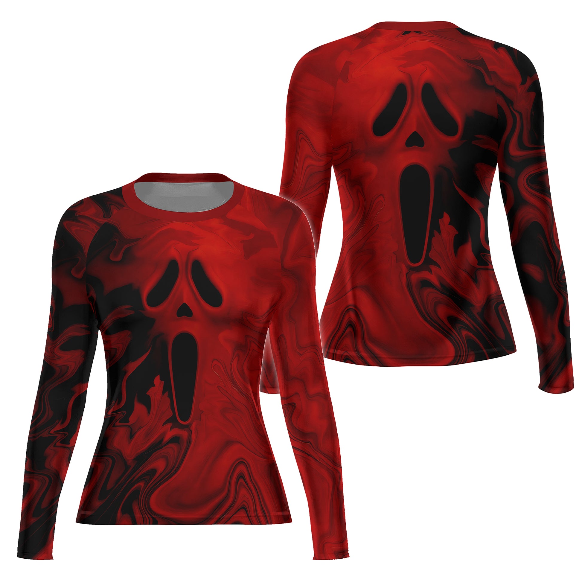 Red Ghostface Rash Guard